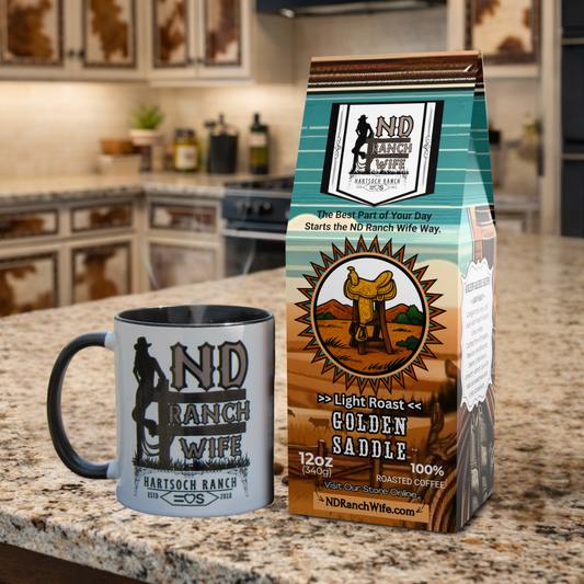 Golden Saddle – Smooth Light Roast Coffee (Bright, Crisp & Easy-Drinking) | ND Ranch Wife Coffee