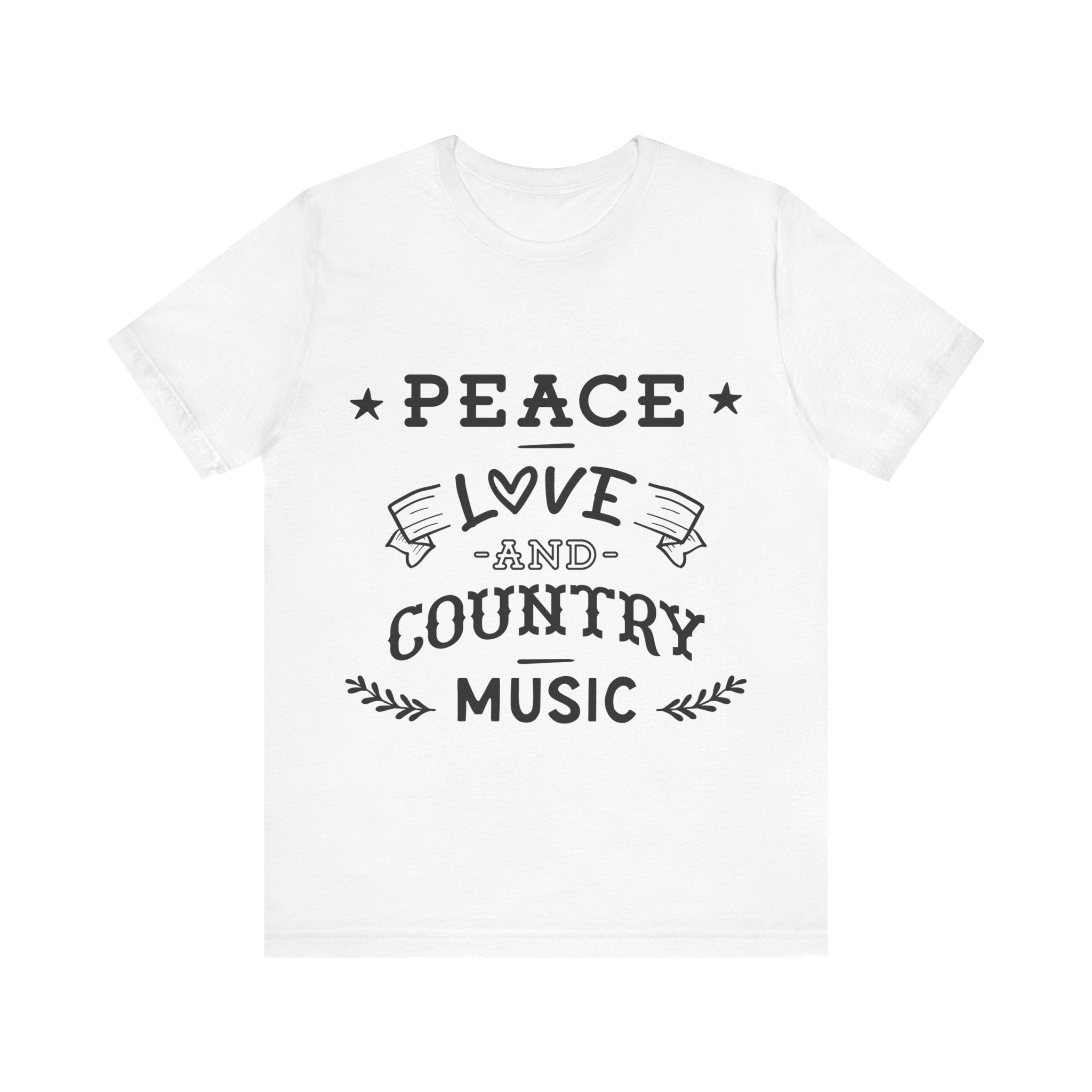 Peace, Love & Country Music Tee